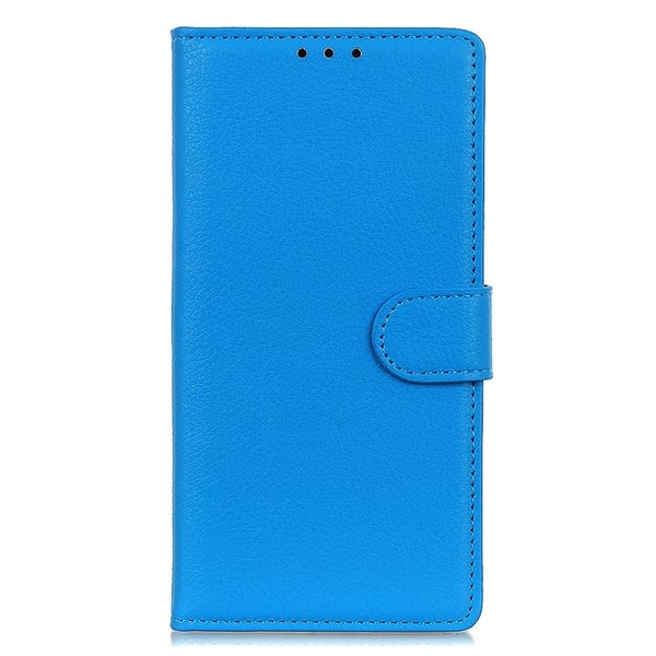 Motorola Moto G04 4G/G24 4G Litchi Läder Fodral Blå