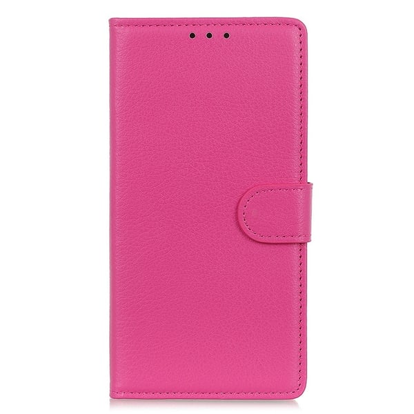 Motorola Moto G04 4G/G24 4G Litchi Läder Fodral Rosa