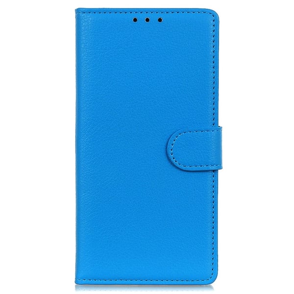 Motorola Edge 50 Pro 5G Fodral Litchi Läder Blå