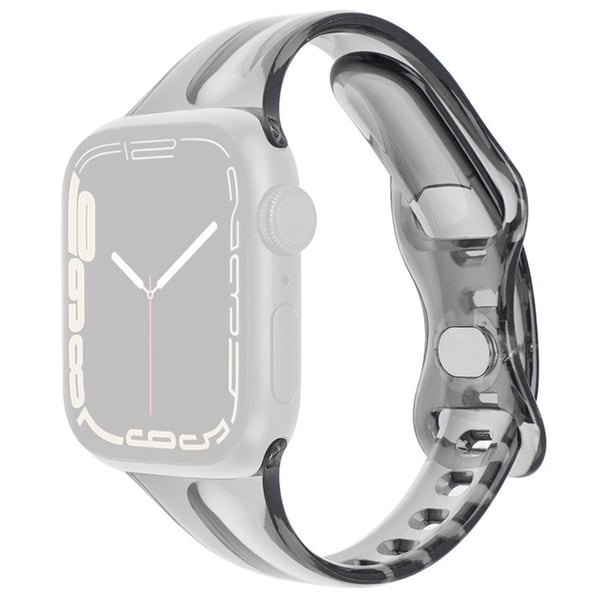 Apple Watch 42/44/45/46/49 mm CrystalFlex TPU Armband Svart