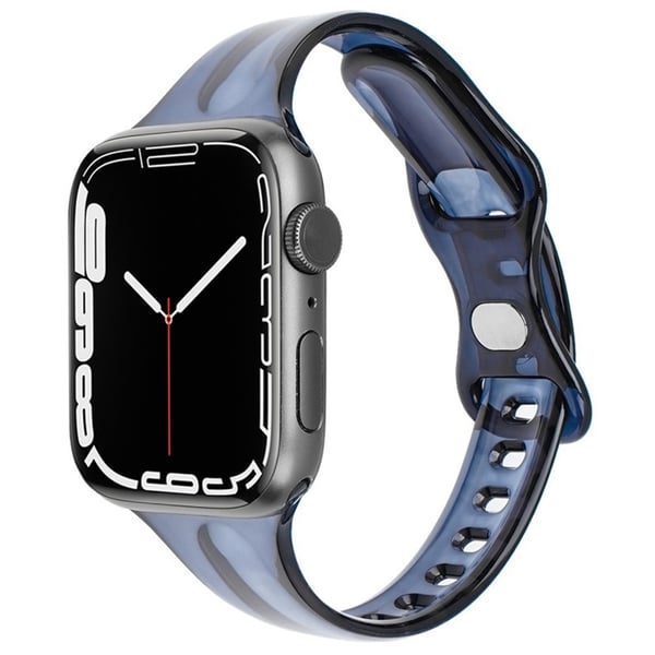 Apple Watch 42/44/45/46/49 mm CrystalFlex TPU Armband Mörk Blå
