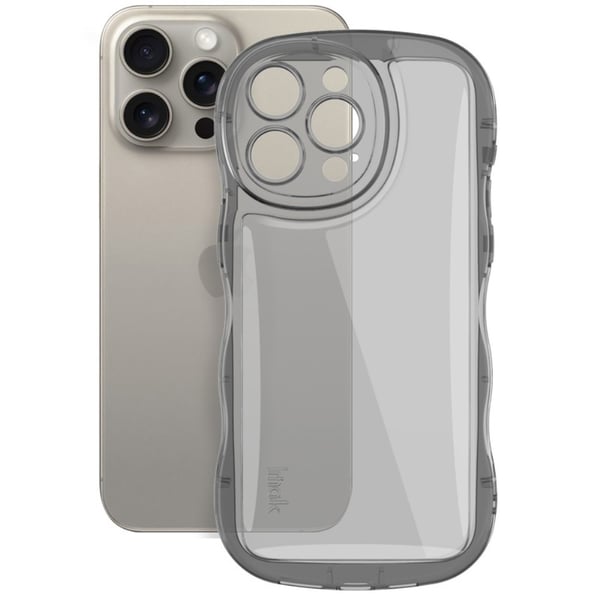 IMAK iPhone 15 Pro Max Skal TPU Tonad Svart