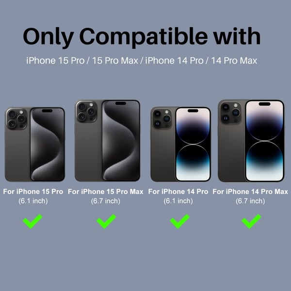 NORTHJO iPhone 14 Pro/Pro Max/15 Pro/Pro Max Linsskydd 2-PACK Svart