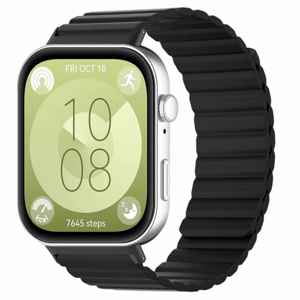 Huawei Watch Fit 3 Klockarmband Magnetiskt Justerbart Silikon Svart