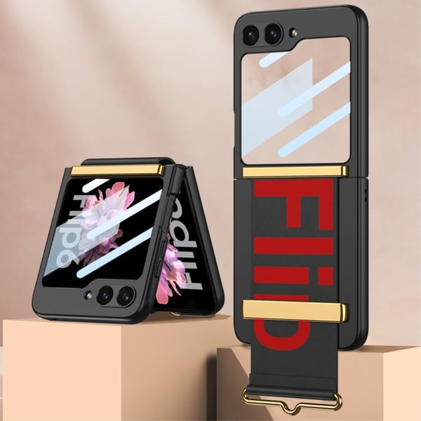 GKK Galaxy Z Flip 6 / 7 FE Skal Bälte Hybrid Svart/Röd