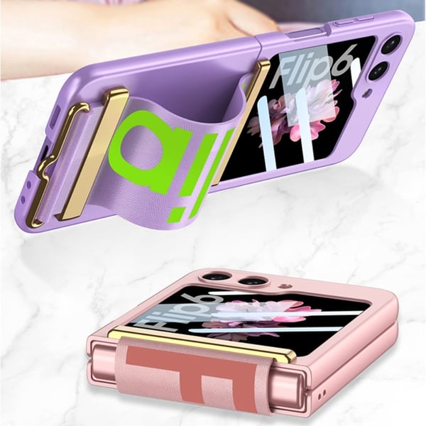GKK Galaxy Z Flip 6 / 7 FE Skal Bälte Hybrid Lila/Grön
