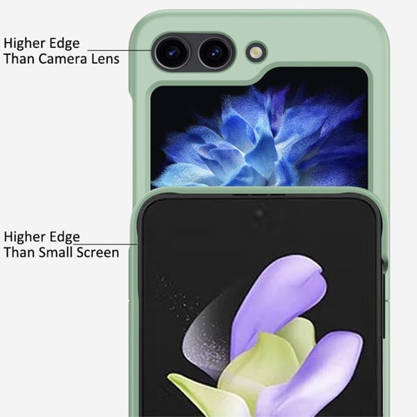 Galaxy Z Flip 6 / 7 FE Skal Skin Touch Ringhållare Grön