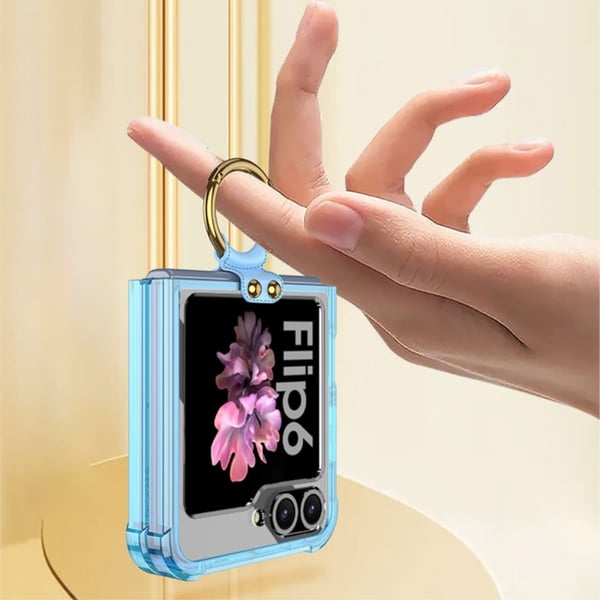 GKK Galaxy Z Flip 6 / 7 FE Skal Med Ringhållare Transparent