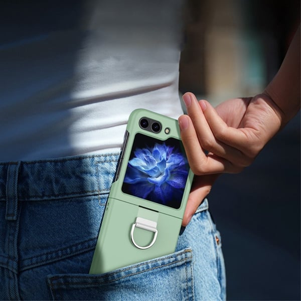 Galaxy Z Flip 6 / 7 FE Skal Skin Touch Ringhållare Gul