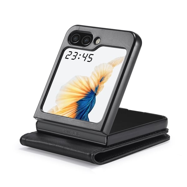 LC.IMEEKE Galaxy Z Flip 6 / 7 FE Skal Med Kortfack Svart