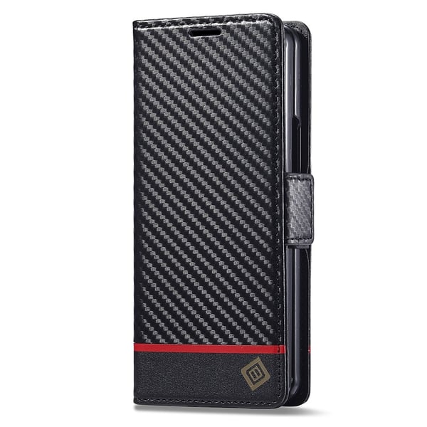 LC.IMEEKE Galaxy Z Fold 6 Fodral Kolfiber Textur Svart