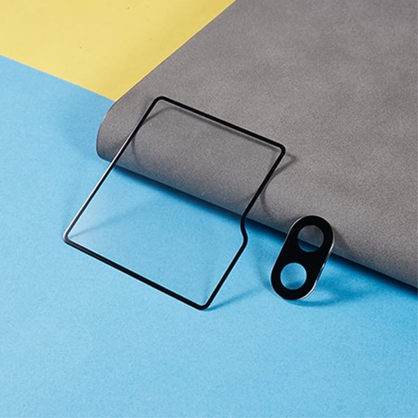 Galaxy Z Flip 6 Skärmskydd Inkl.Linsskydd Härdat Glas Heltäckande