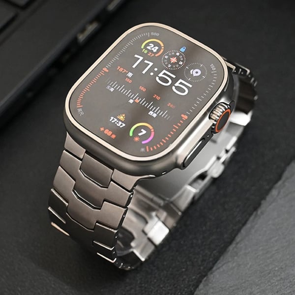 Apple Watch 42/44/45/46/49 mm Klockarmband Metall Silver