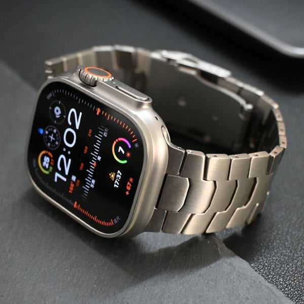 Apple Watch 42/44/45/46/49 mm Klockarmband Metall Svart