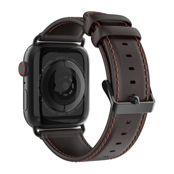 DUX DUCIS Apple Watch 38/40/41/42 mm Klockarmband Äkta Läder Mörk Brun