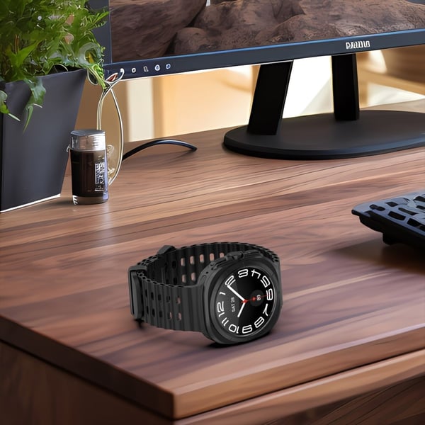 Galaxy Watch Ultra (2025) / 47 mm Armband Wave Design Blå
