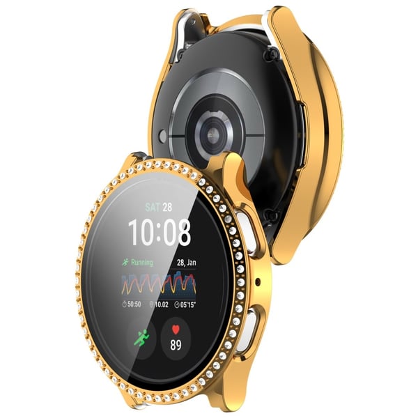 Galaxy Watch 7 44 mm Skal Med Skärmskydd Strass Guld