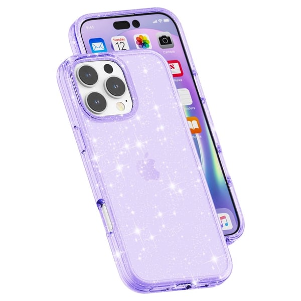 iPhone 16 Pro Skal Glitter Lila