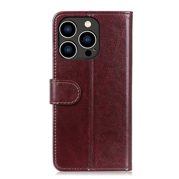 iPhone 16 Pro Fodral Läder Crazy Horse Brun