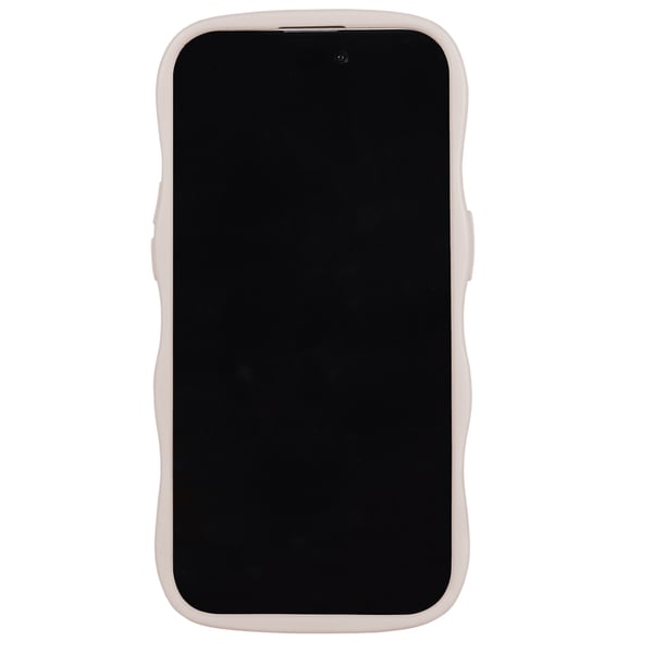 holdit iPhone 15 Plus / 14 Plus Skal Wavy Light Beige Transparent