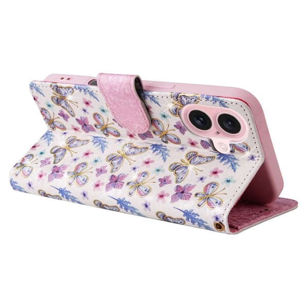 iPhone 16 Fodral Med Tryck Fjärilar / Blommor RFID