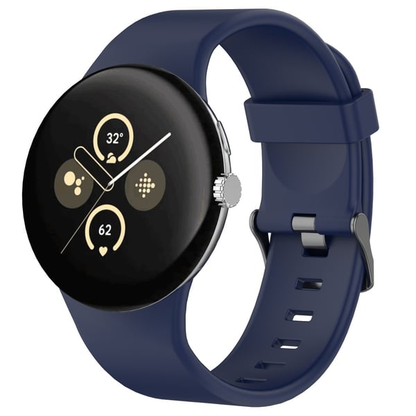 Google Pixel Watch 4 / 3 45 mm Armband Silikon Mörk Blå