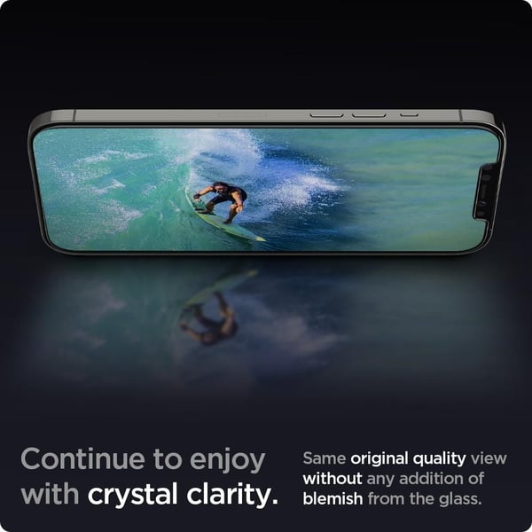 Spigen iPhone 12/12 Pro 2-PACK Skärmskydd GLAS.tR "Ez Fit"