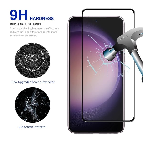 2-Pack Samsung Galaxy S24 FE Heltäckande Skärmskydd i Härdat Glas