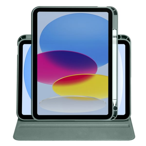 iPad Air 13 2026-2024 Fodral Hybrid Rotation Pennhållare Grön