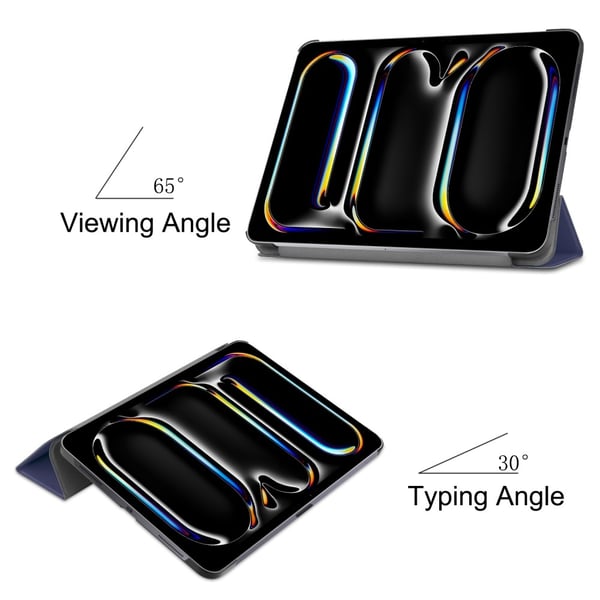 iPad Pro 11 2025/2024 Fodral Tri-Fold Mörk Blå