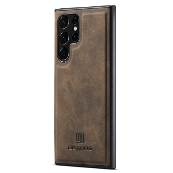 DG.MING Samsung Galaxy S25 Ultra Skal Läderbelagt Mörk Brun DG.MING Samsung Galaxy S25 Ultra Skal Läderbelagt Mörk Brun