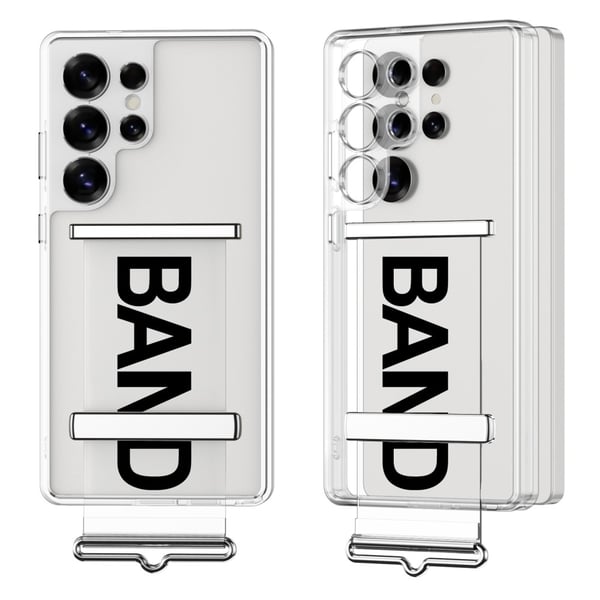 GKK Galaxy S25 Ultra Skal Med Strap Transparent / Svart GKK Galaxy S25 Ultra Skal Med Strap Transparent / Svart