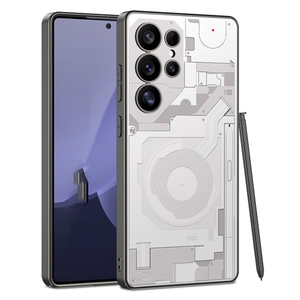 GKK Samsung Galaxy S25 Ultra Skal Circuit Vit GKK Samsung Galaxy S25 Ultra Skal Circuit Vit