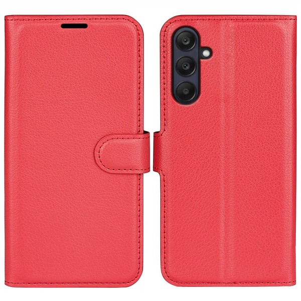 Samsung Galaxy A16 / A26 5G Fodral Litchi Läder Textur Röd