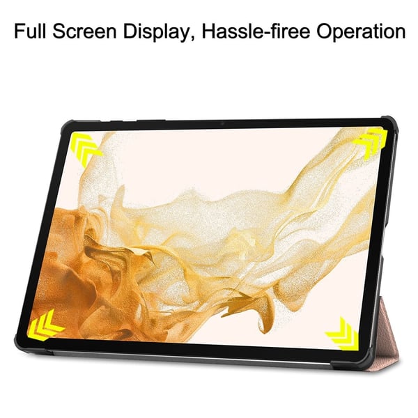 Galaxy Tab S10 Plus/S9 Plus/S9 FE Plus Fodral Tri-Fold Roséguld