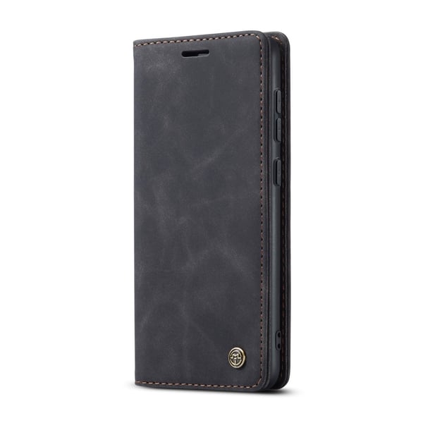 CASEME Galaxy S25 Fodral Flip Retro Läder Svart