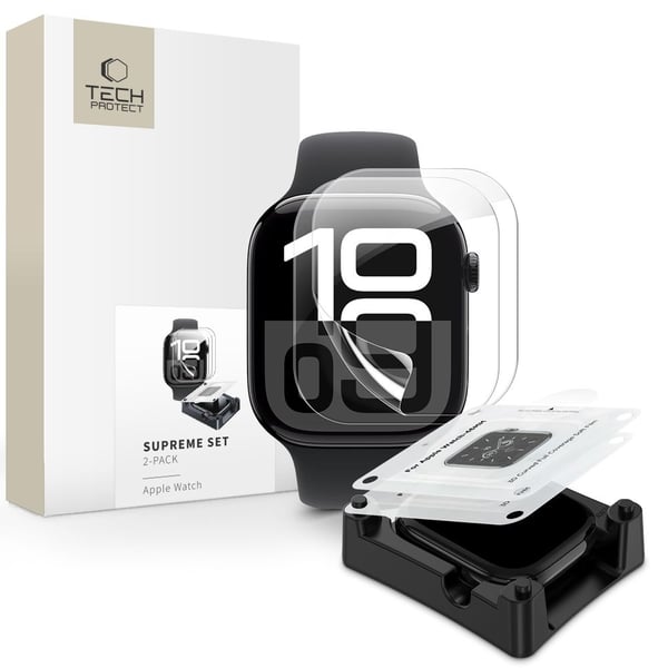 Tech-Protect Apple Watch 10 46 mm 2-PACK Skärmskydd HydroGel Clear