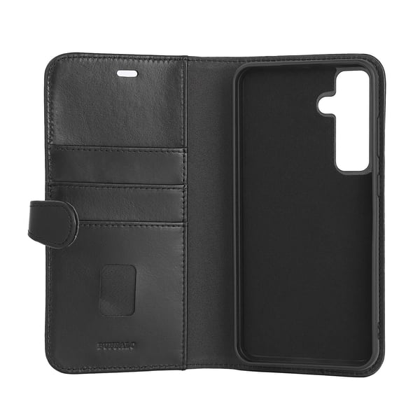 Buffalo Samsung Galaxy S24 FE Fodral 2in1 Äkta Läder Svart