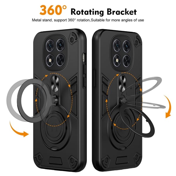 Xiaomi Redmi Note 14 Pro 5G Skal Kickstand Hybrid Svart