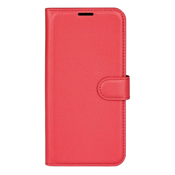 Xiaomi Redmi Note 14 4G Fodral Litchi Läder Röd
