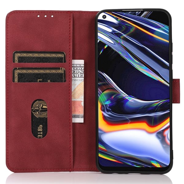 KHAZNEH Xiaomi Redmi Note 14 4G Fodral Retro Läder Röd