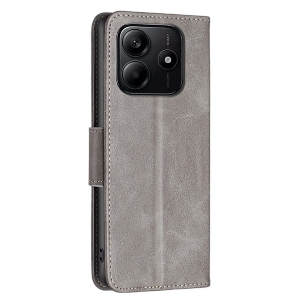 Xiaomi Redmi Note 14 4G Fodral Läder Solid Shark Grå