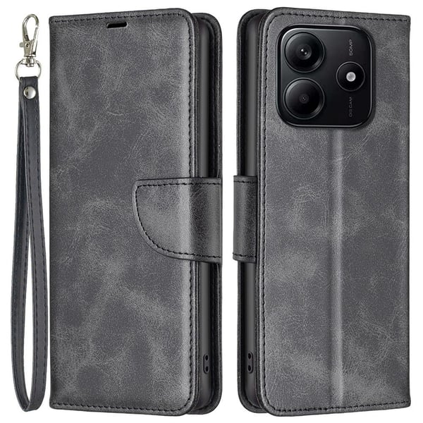 Xiaomi Redmi Note 14 4G Fodral Läder Solid Shark Svart
