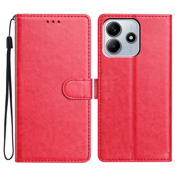 Xiaomi Redmi Note 14 5G Plånboksfodral Läder Röd/Rosa