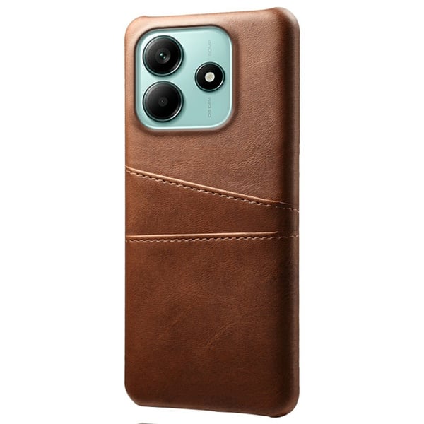 Xiaomi Redmi Note 14 5G Skal Läderbelagt Med Kortfack Brun