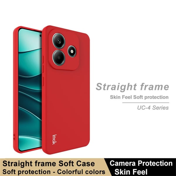 IMAK Xiaomi Redmi Note 14 5G Skal TPU Soft Röd