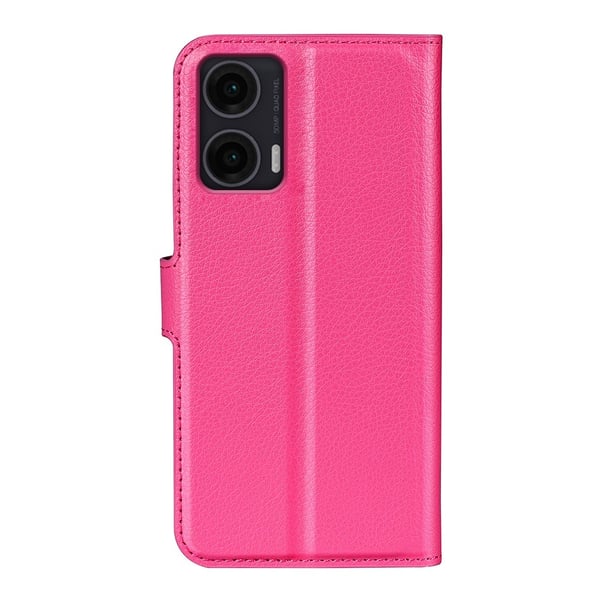 Motorola Moto G35 5G Fodral Litchi Läder Rosa