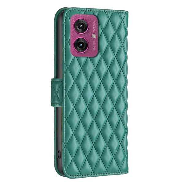Motorola Moto G55 5G Fodral Diamond Läder Grön