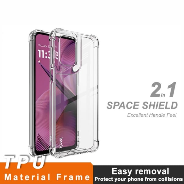 IMAK Motorola Moto G55 5G Skal Shockproof Transparent