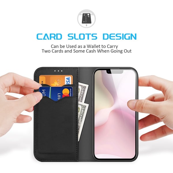 DUX DUCIS iPhone 17e / 16e Fodral HIVO Äkta Läder Svart